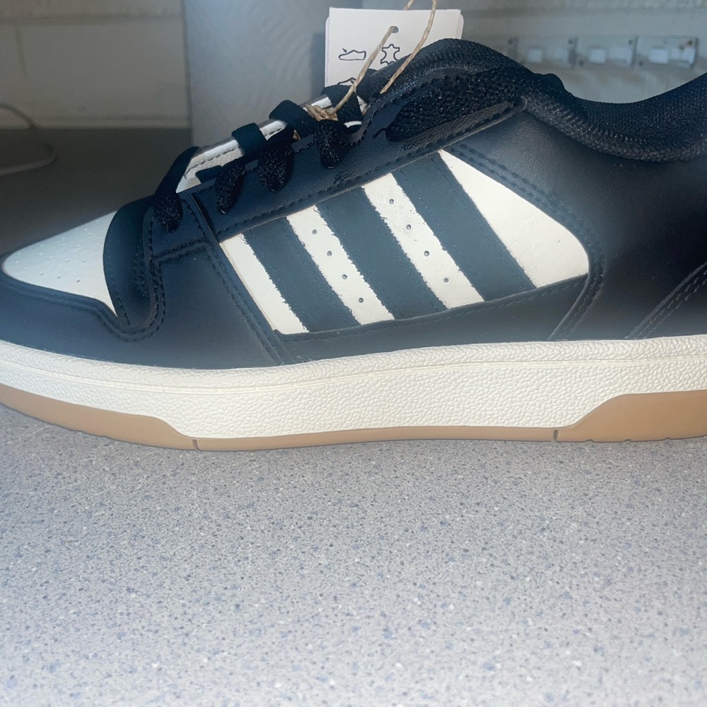 Adidas Black and White Low-Top Sneakers